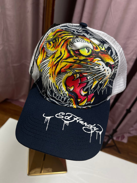 Ed Hardy Screaming Tiger Trucker Mesh Snap Back Hat