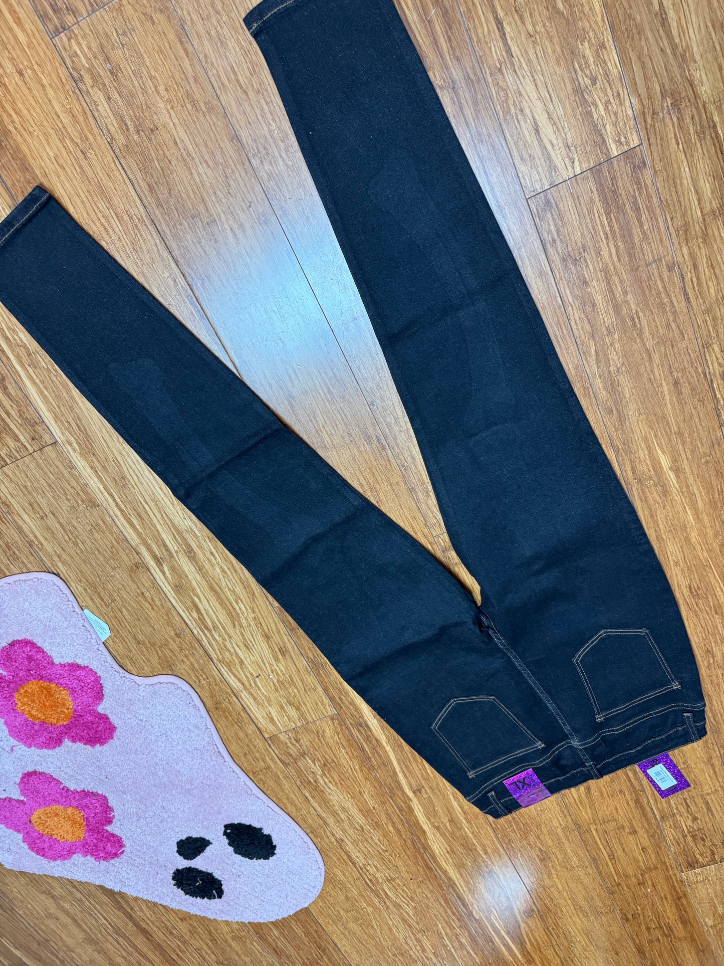 Rhinestone Embellished Skeleton Bones Jeans