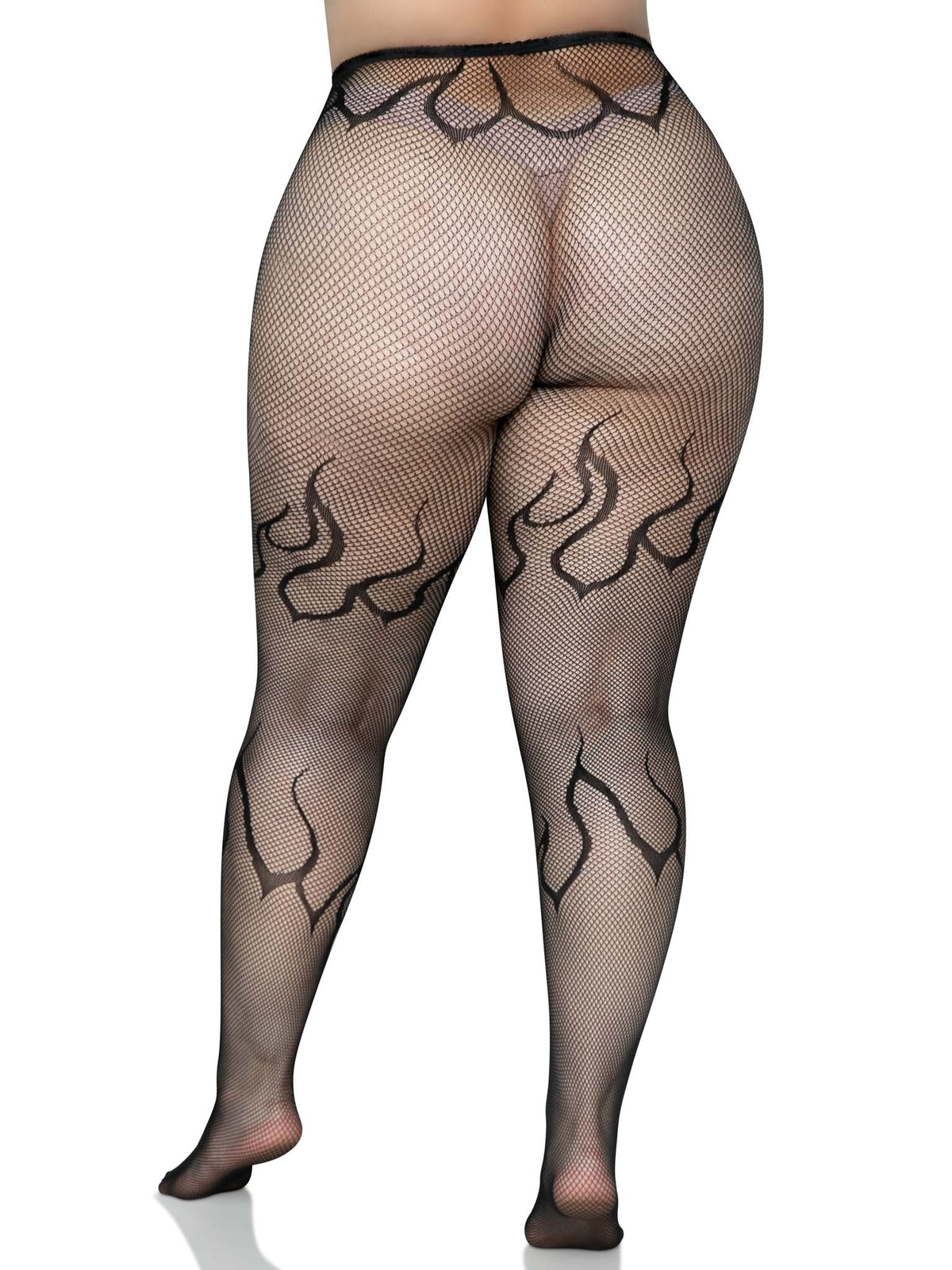 Flame Fishnet Tights