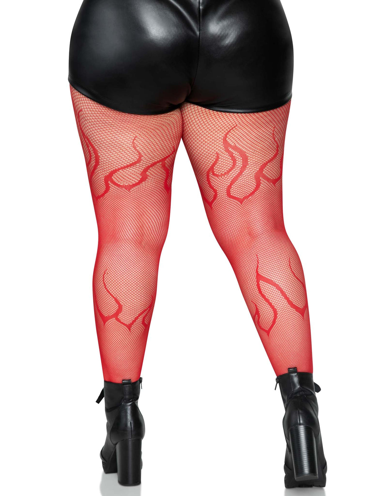 Flame Fishnet Tights