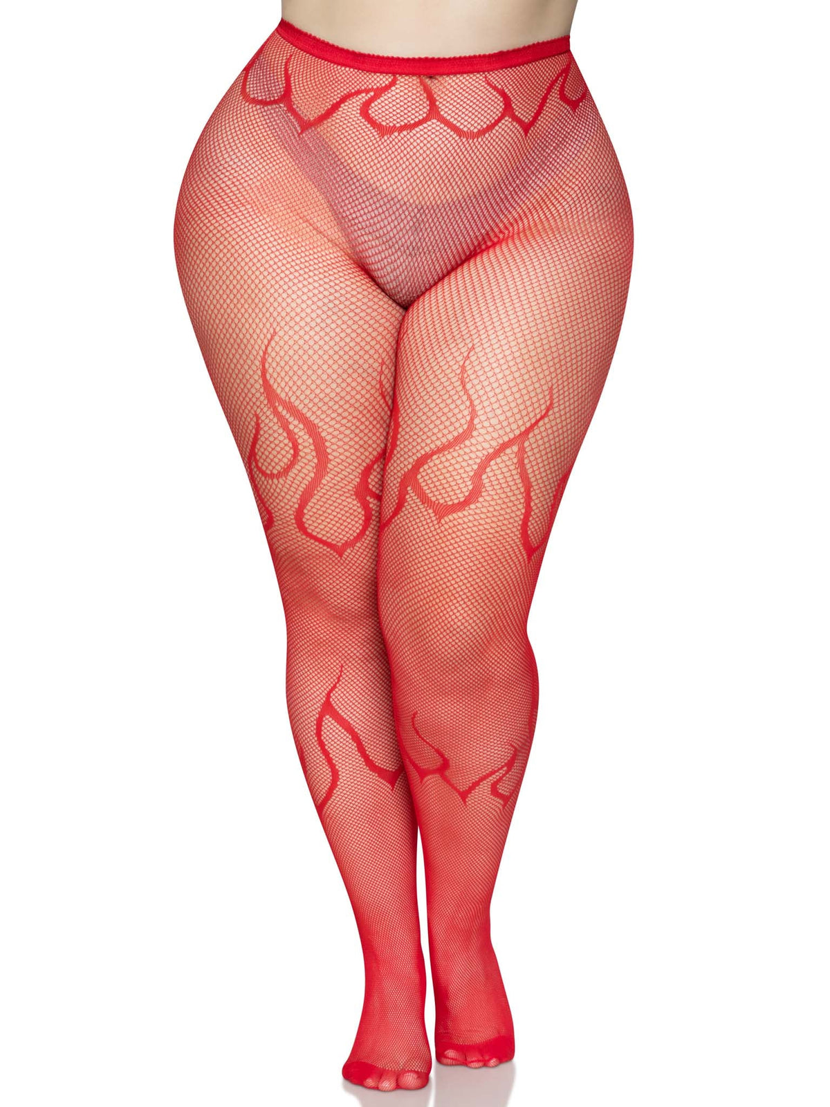 Flame Fishnet Tights