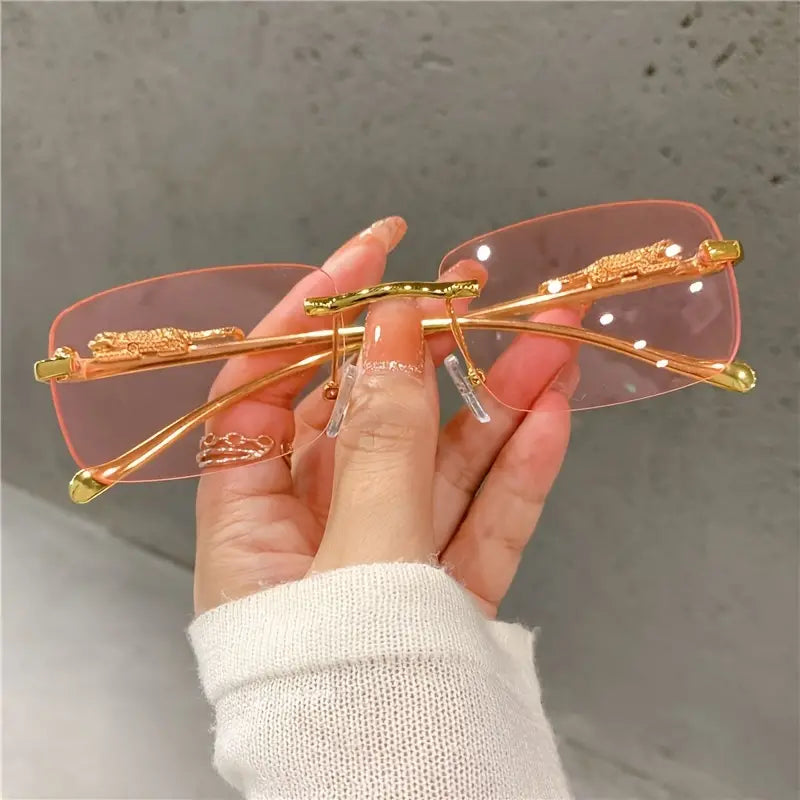 VINTAGE PANTHER FRAMELESS FASHION SUNGLASSES