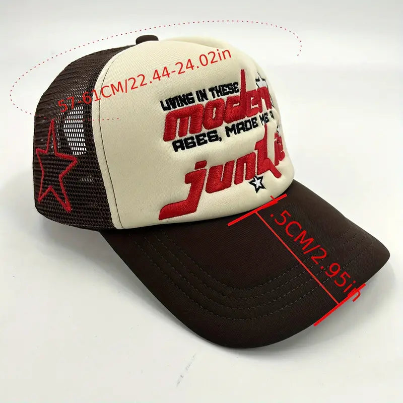 MODERN JUNKIE GRAPHIC PRINT TRUCKER HAT