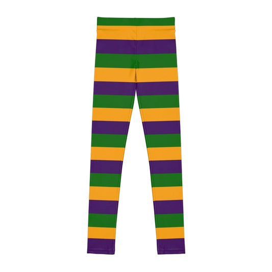 HIGH WAISTED STRIPED MARDI GRAS LEGGING TIGHTS