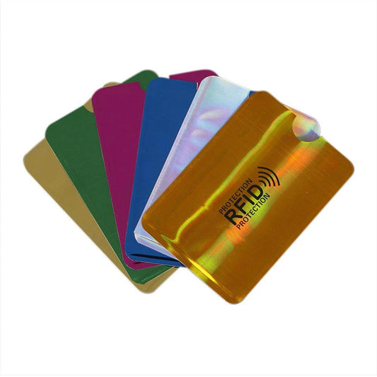 1 Piece RFID Holographic Blocking Sleeves Card Holder Blocking Bank Anti thief Wallet Protect Case Credit Cards Safety Identity Theft Prevention