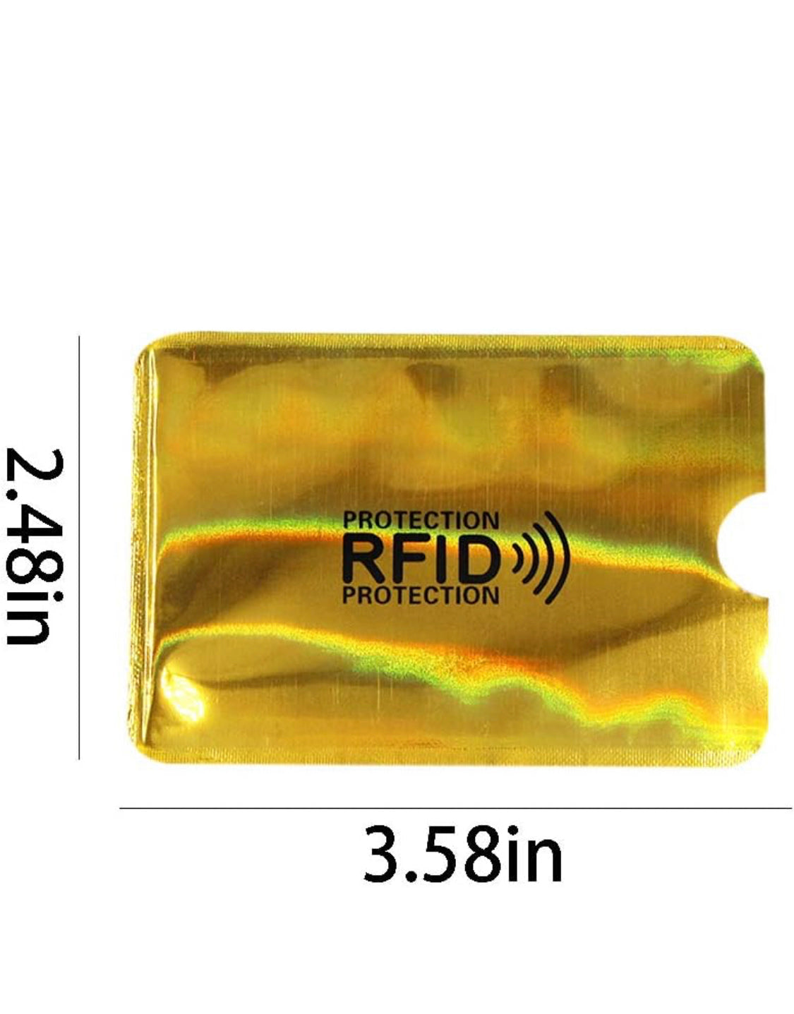 1 Piece RFID Holographic Blocking Sleeves Card Holder Blocking Bank Anti thief Wallet Protect Case Credit Cards Safety Identity Theft Prevention