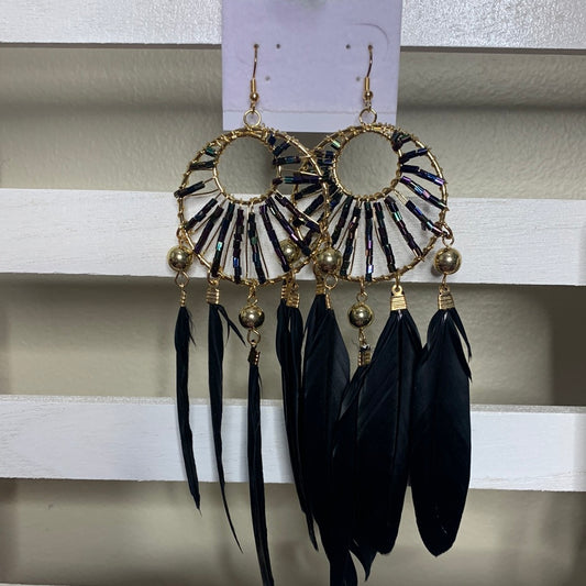 Beaded Dream Catcher Earrings