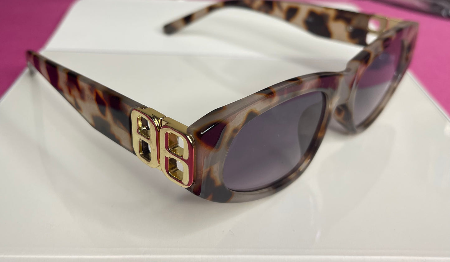 Womens Tortoise Shell Print Sunglass Eyewear