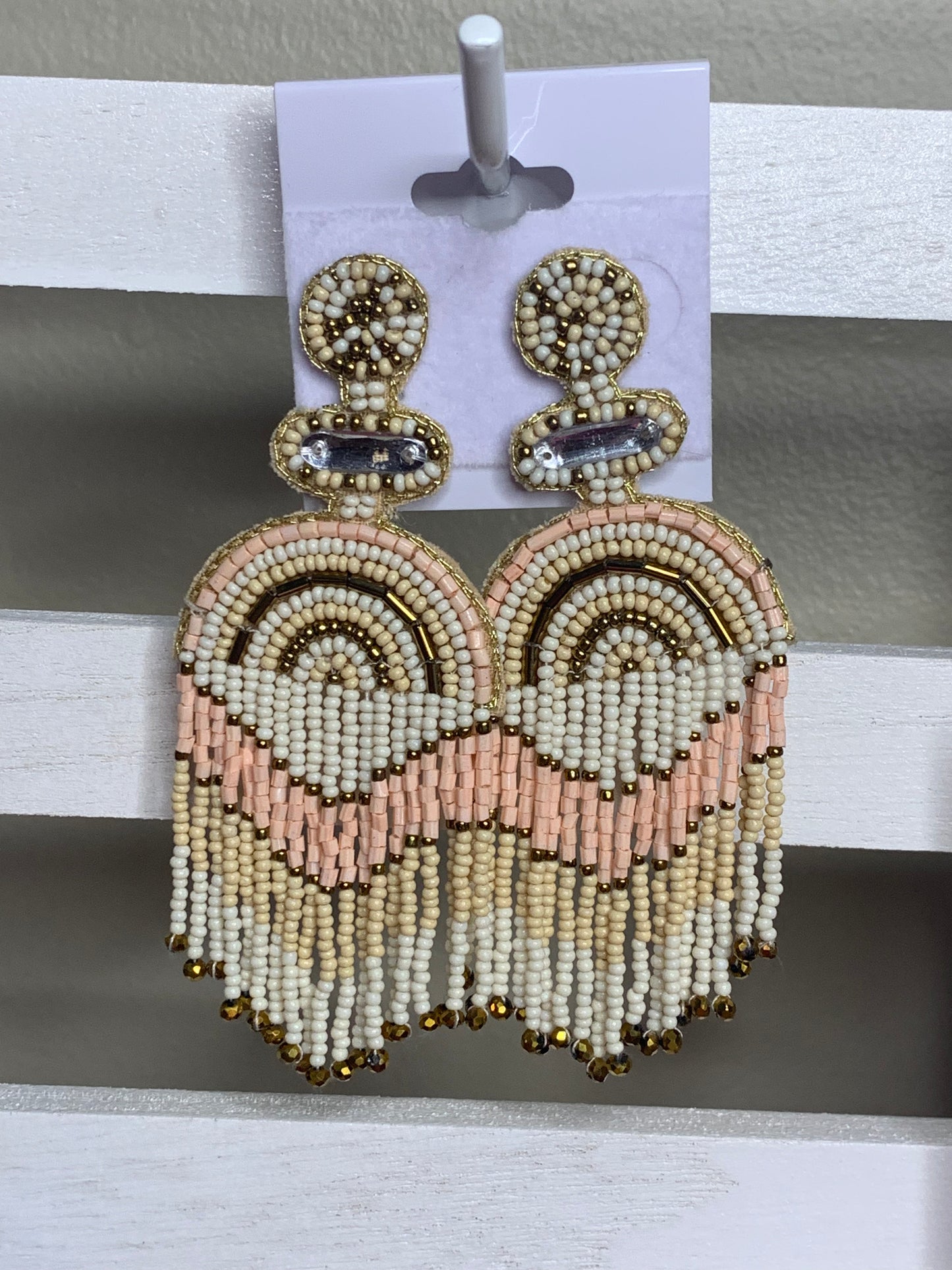 Pink Horizon Beaded Earrings