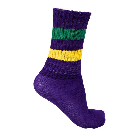 KIDS Mardi Gras Slouchy Socks Boot Socks