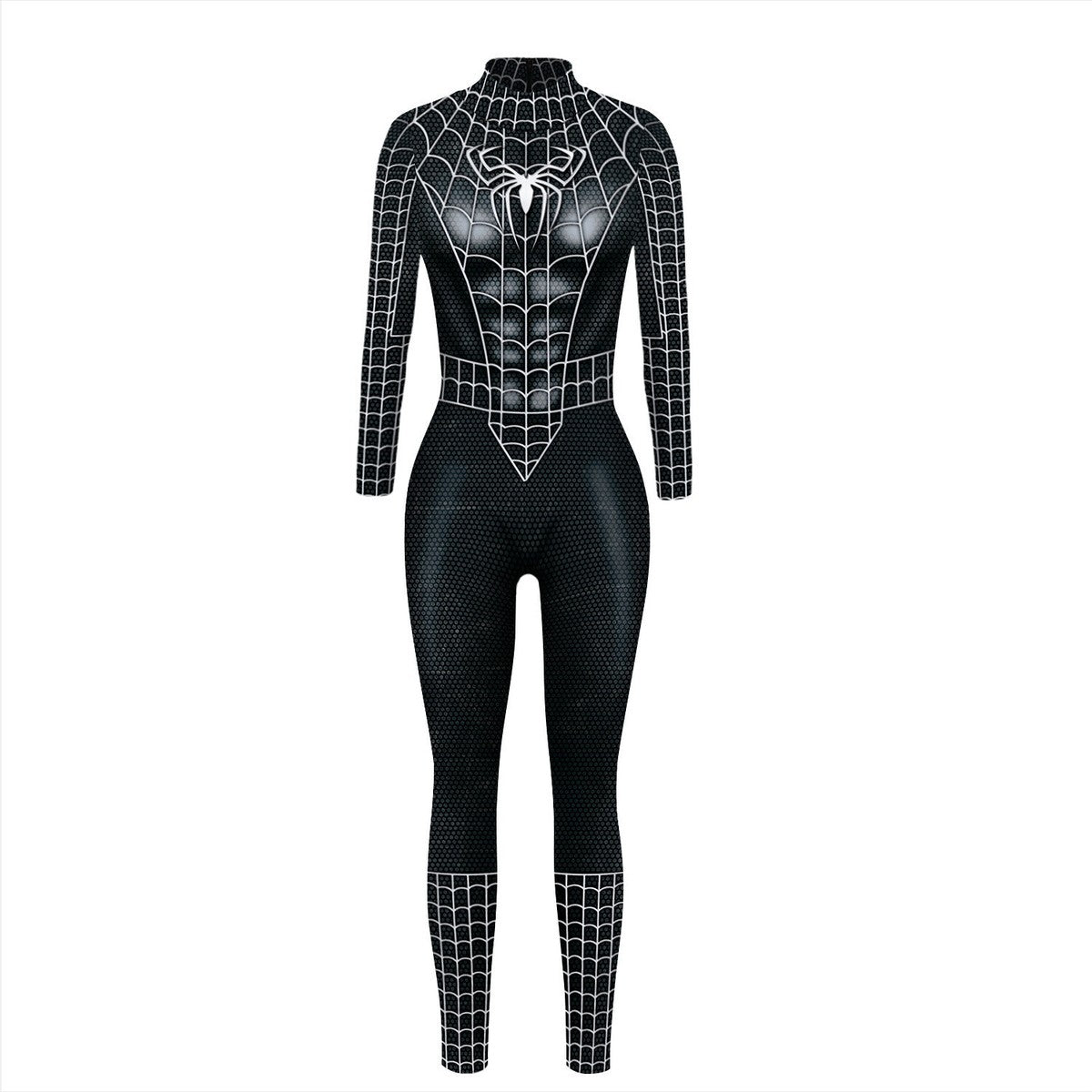 Black Spiderman Jumpsuit Costume Women