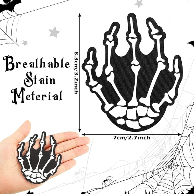 Nipple Pasties Skeleton Hands Adhesive Pasties for Halloween Fun Festival Rave Club Party