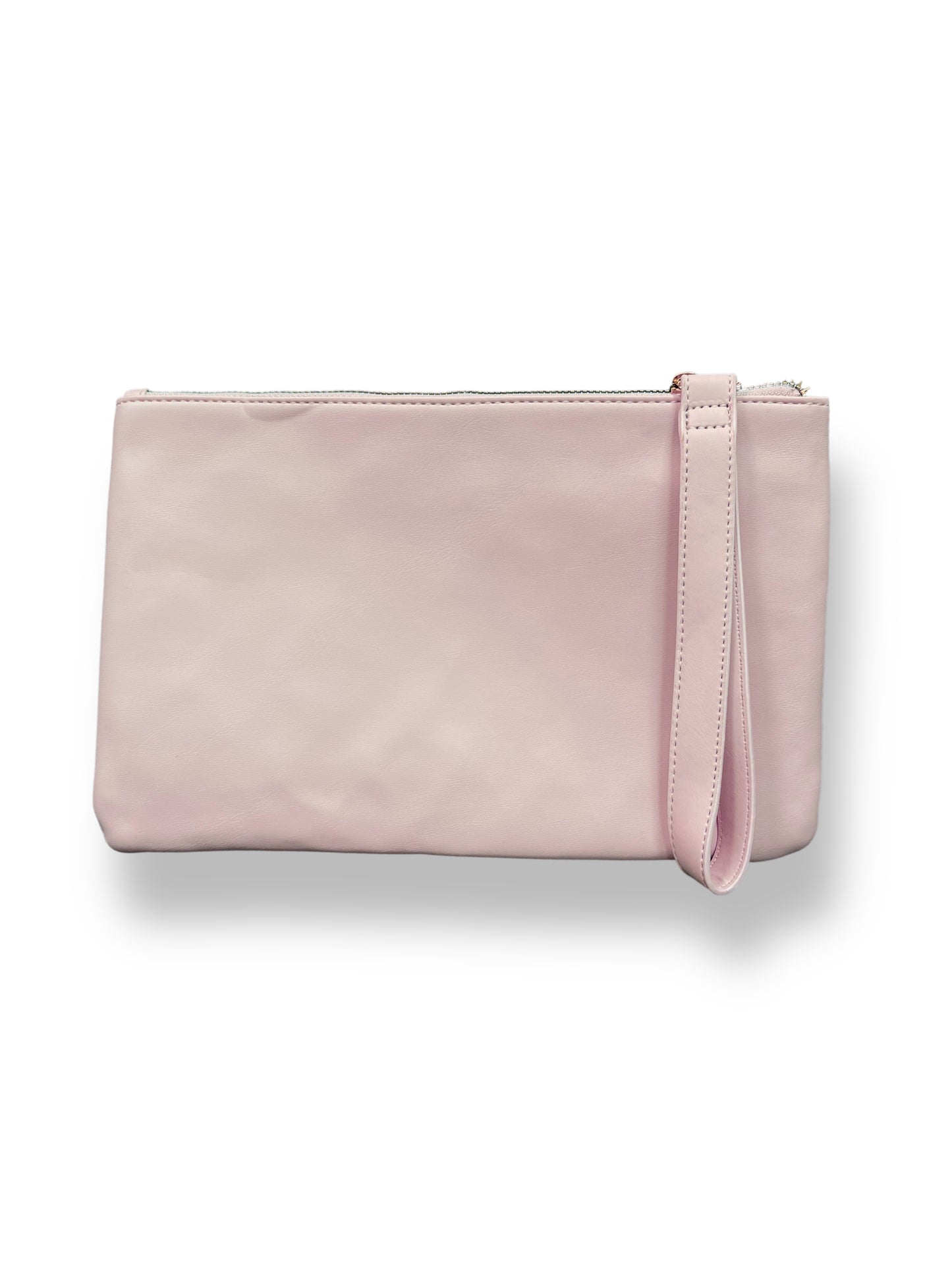 Baby pink clutch purse