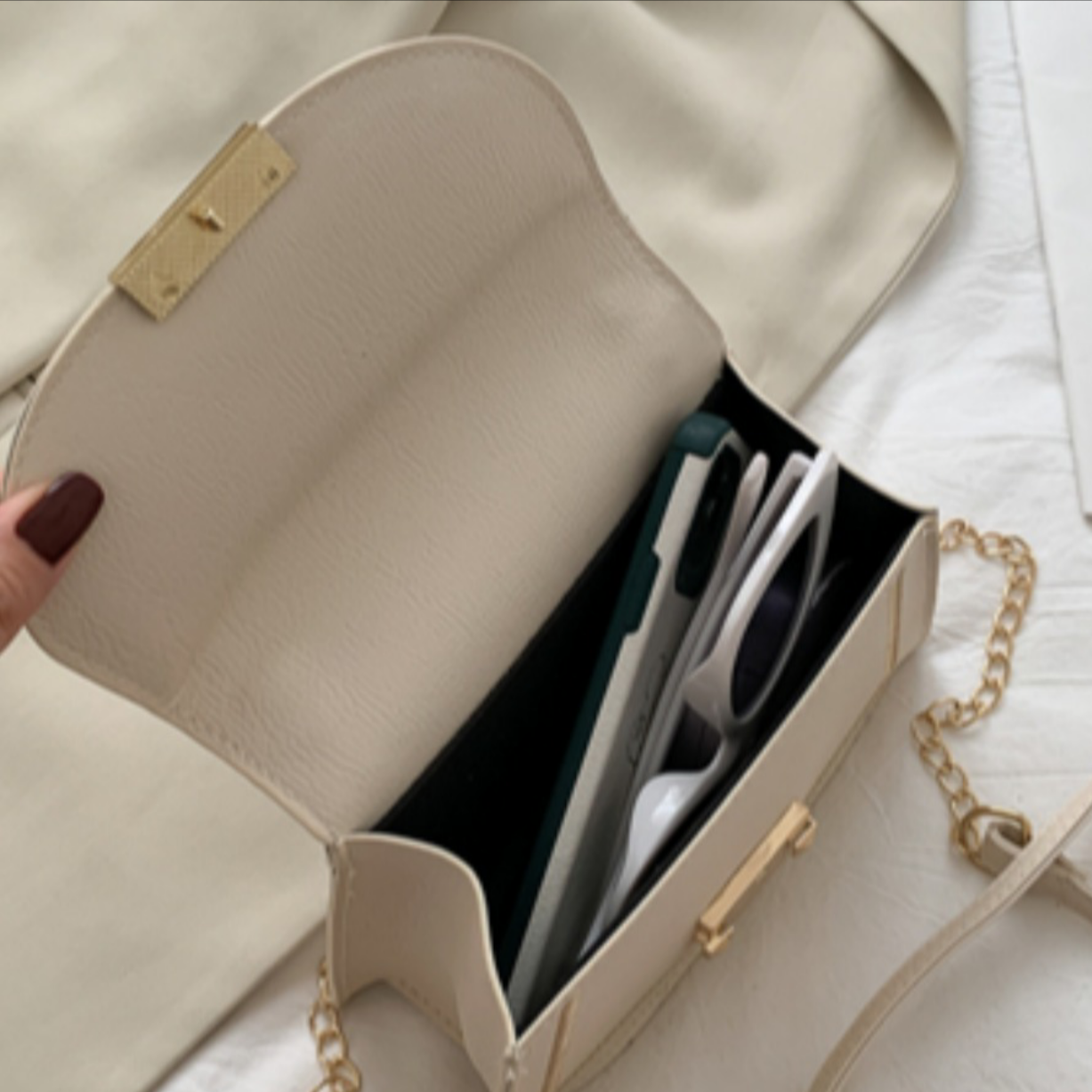 Creamy Classified Purse