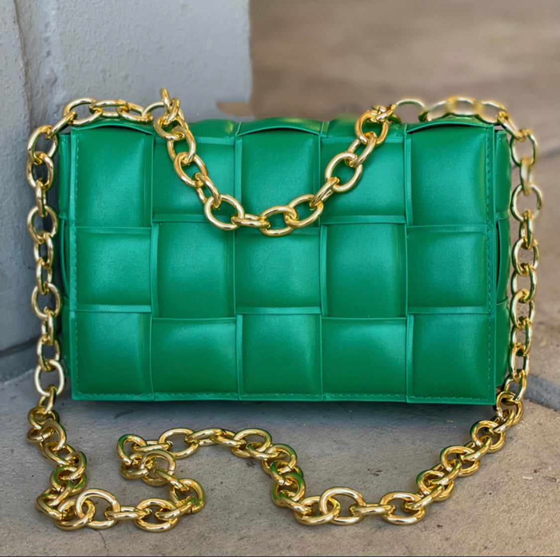 Green Brick$ Handbag