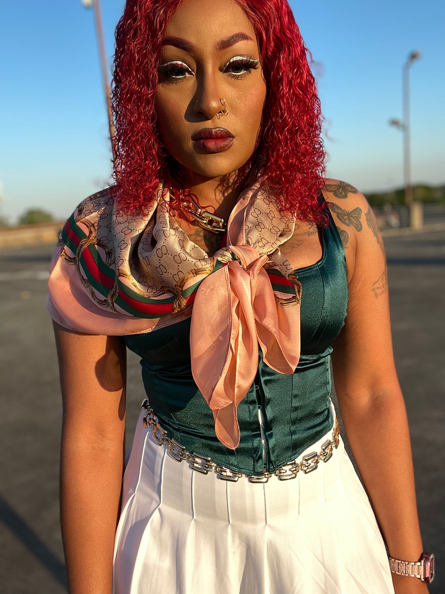 Vintage Green Corset Top