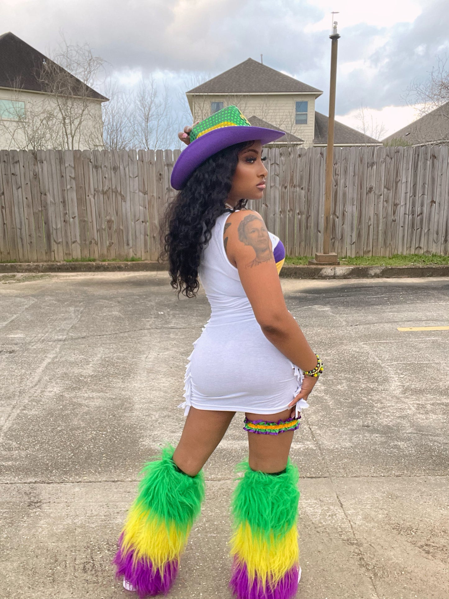 Mardi Gras Sleeveless TShirt Dress