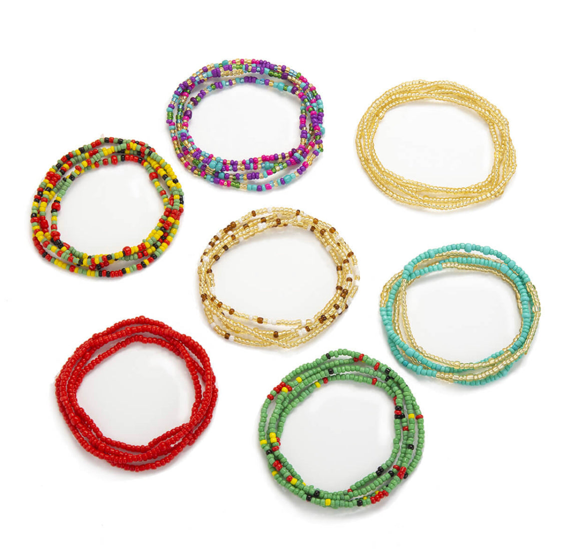 Afrocentric tummy beaded waist bead bands