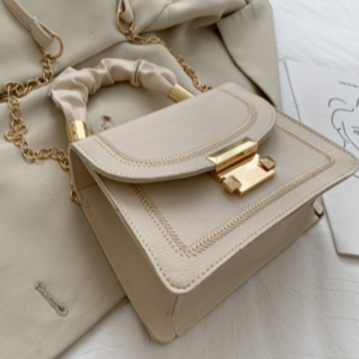 Creamy Classified Purse