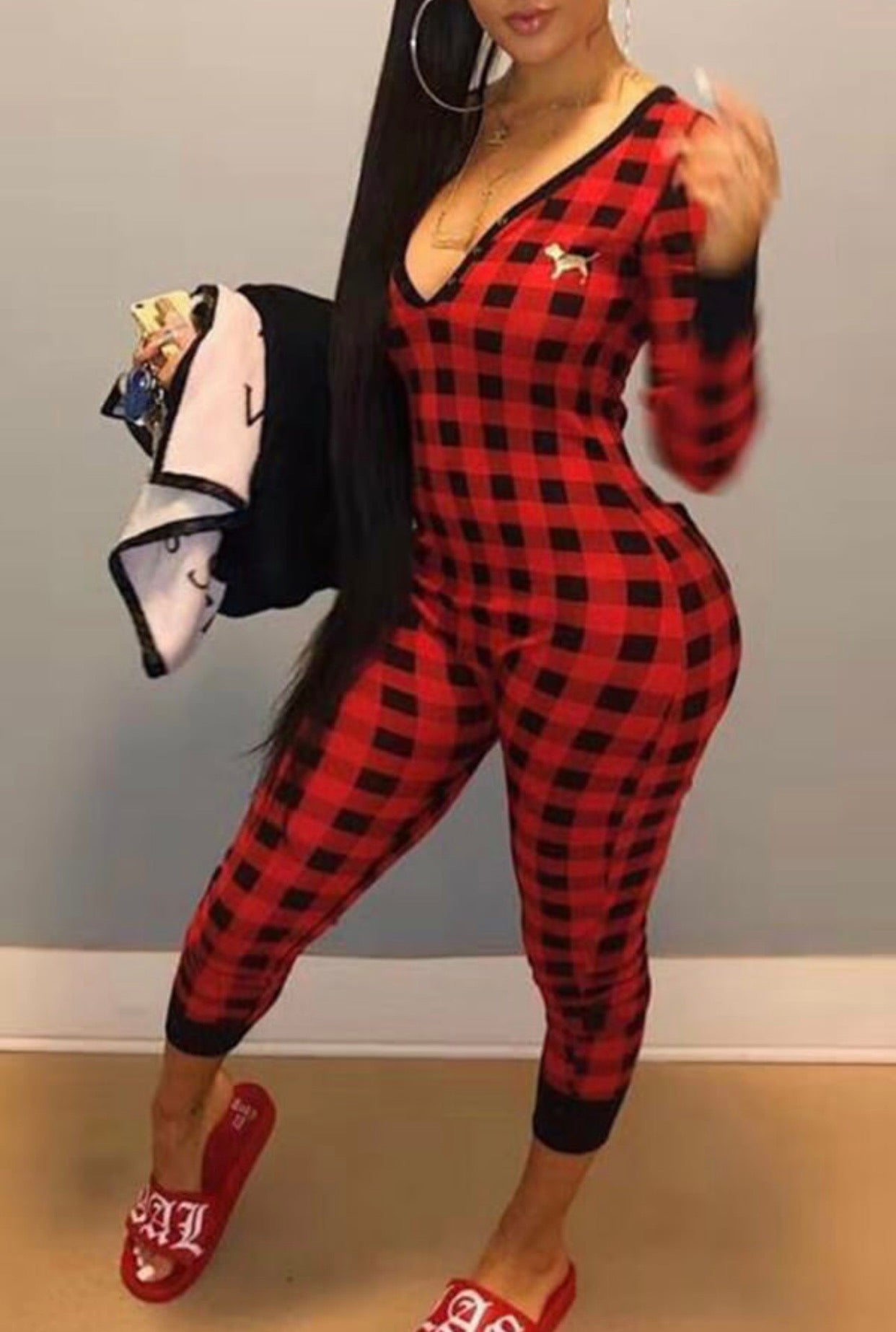 Red Plaid Onesie