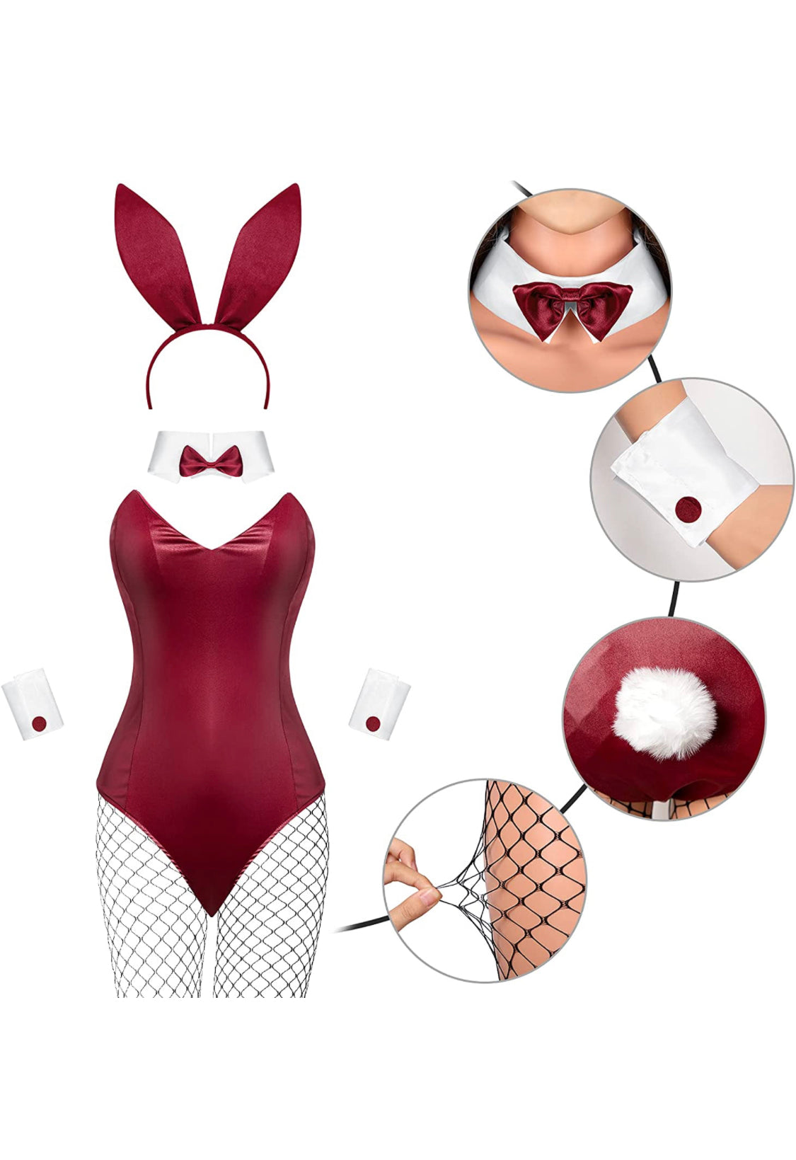 Red Wine Playboy Bunny Costume