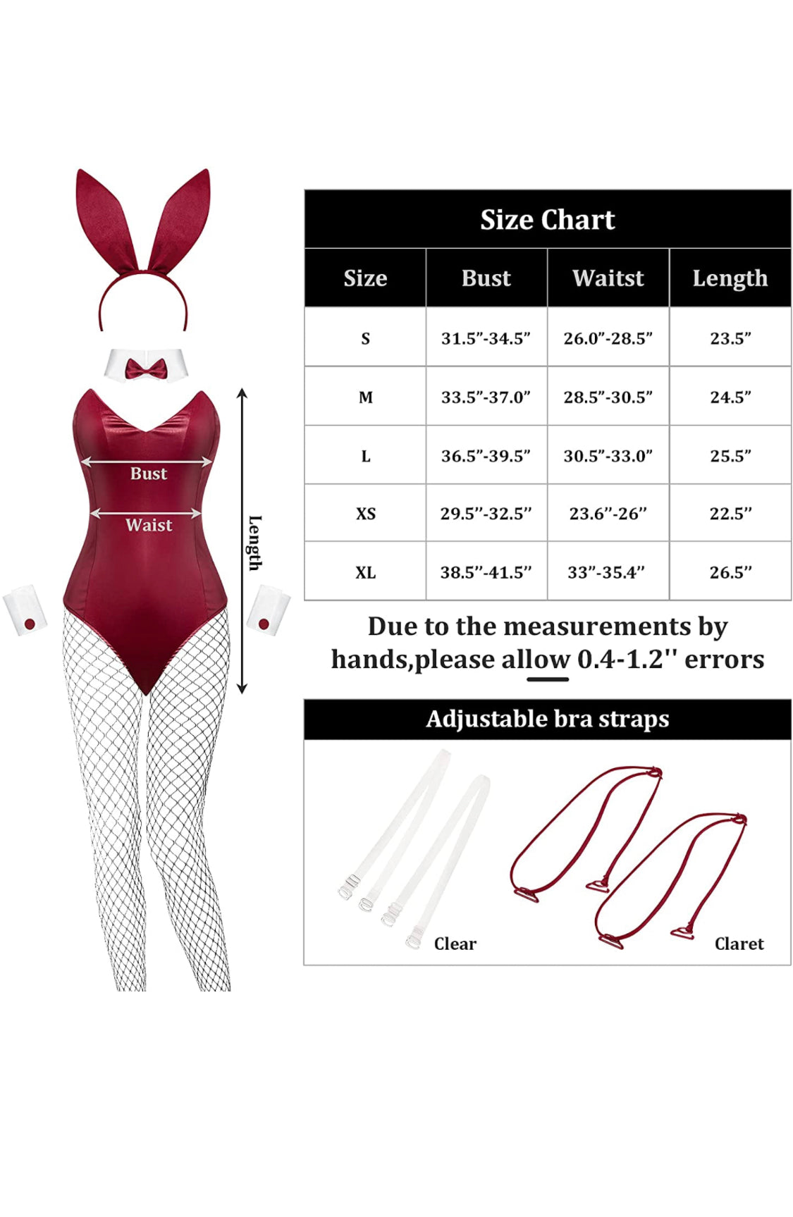 Red Wine Playboy Bunny Costume