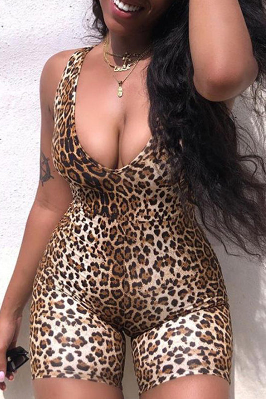 Cheetah Work Romper