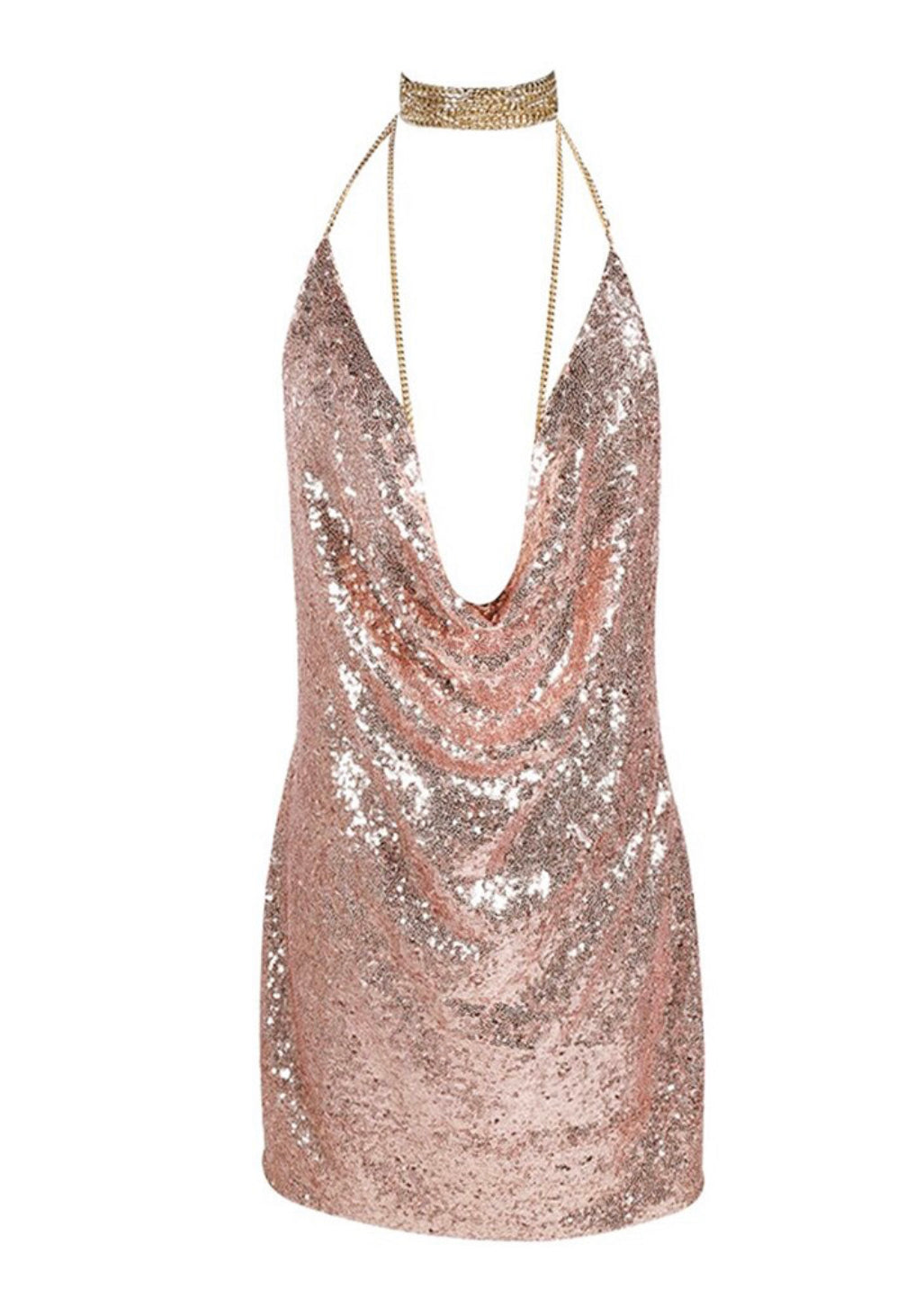 Champagne Sequin Dress