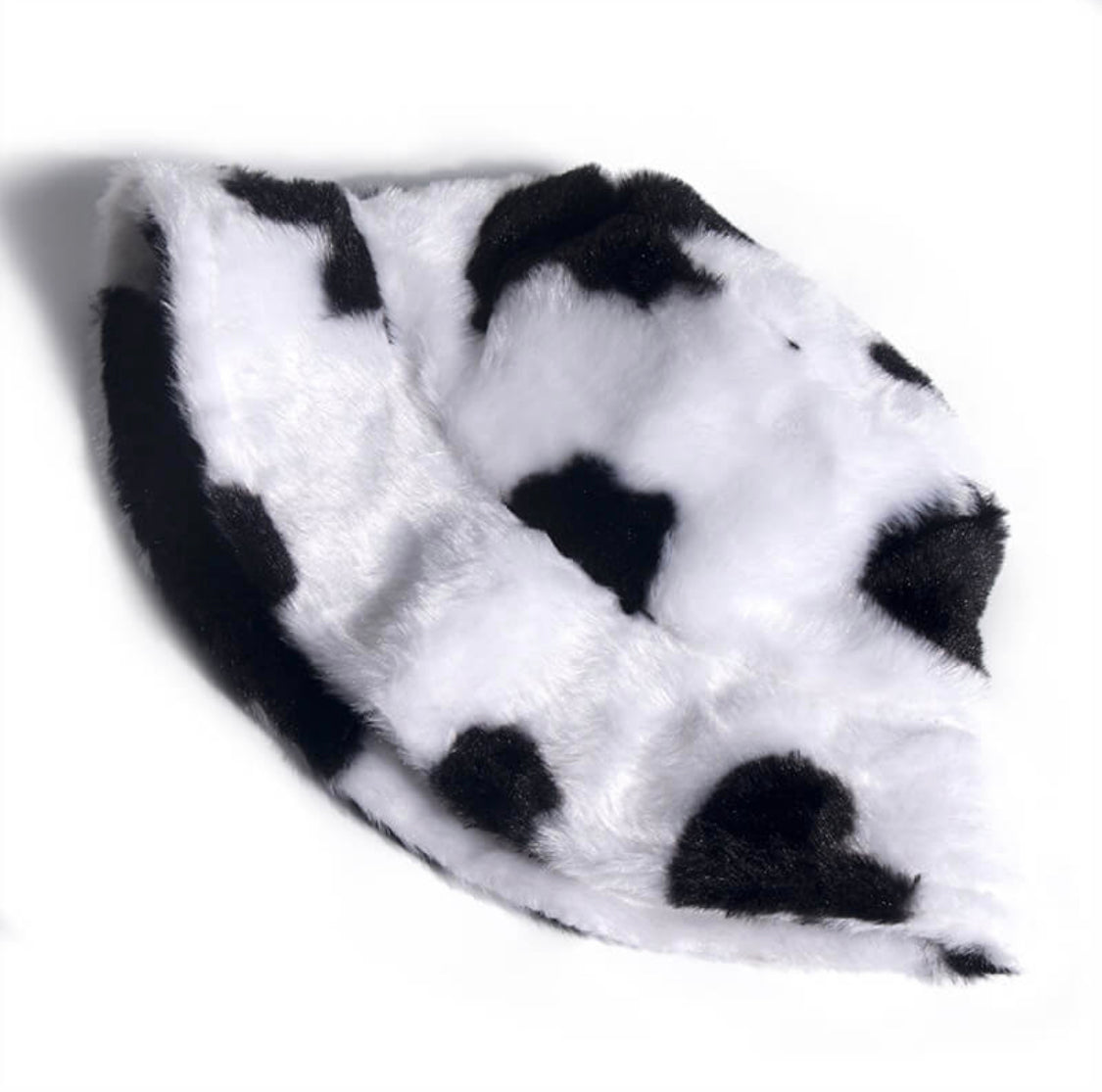 Unisex Cow Print Fluffy Moo City Bucket Hat