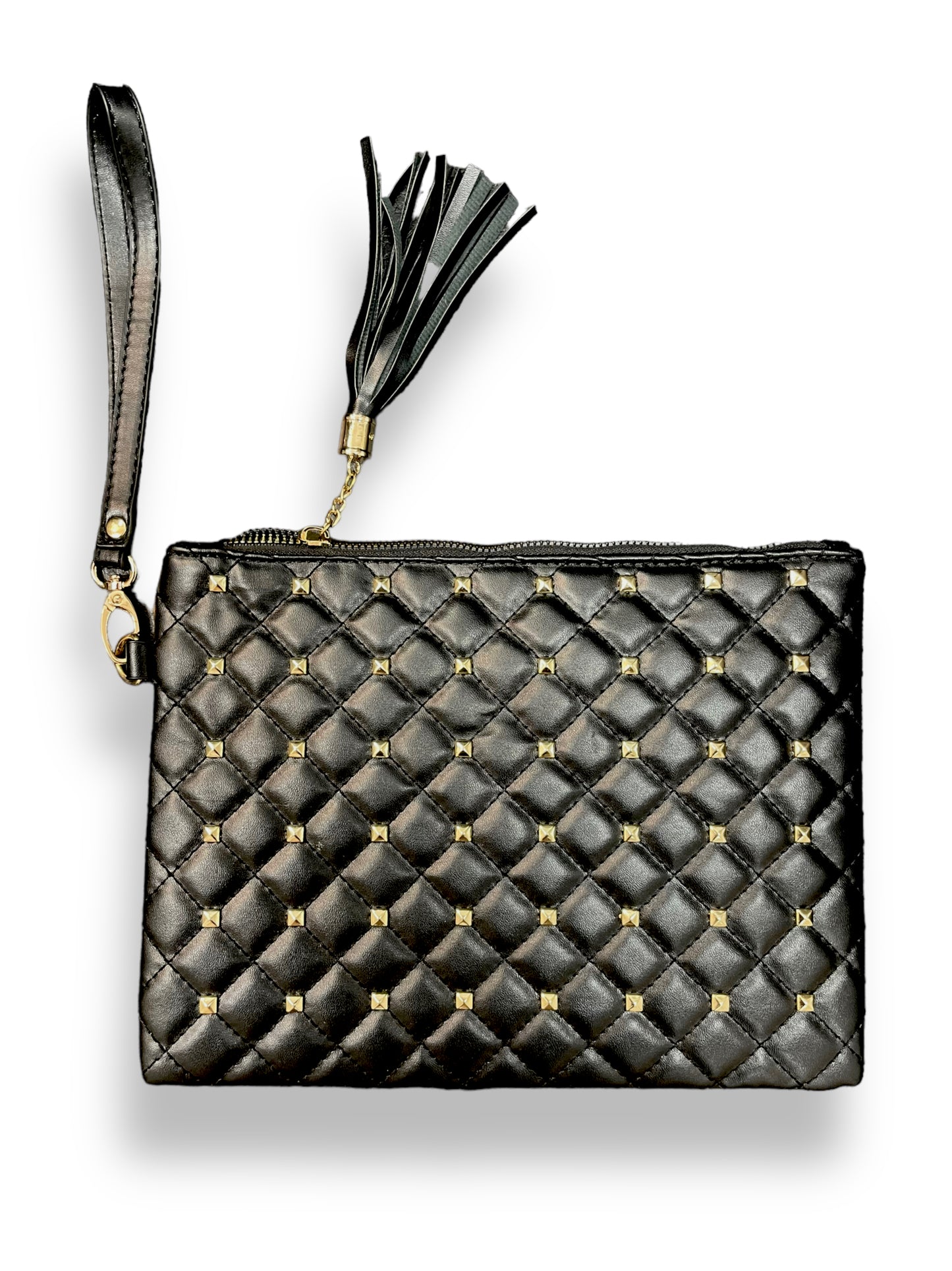 Black Stud Clutch Handbag