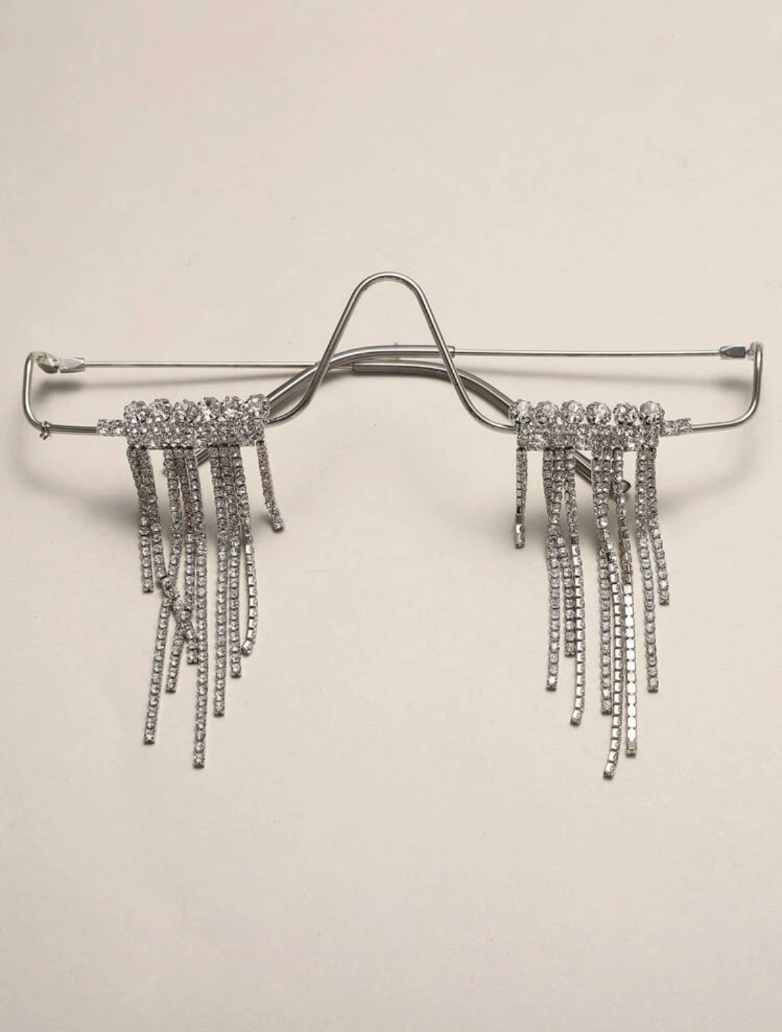 Rhinestone Fringe Fashion Glasses Eyewear