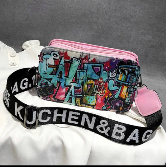 Street Graffiti Crossbody Purse