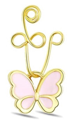 Pink Butterfly Nose Clip