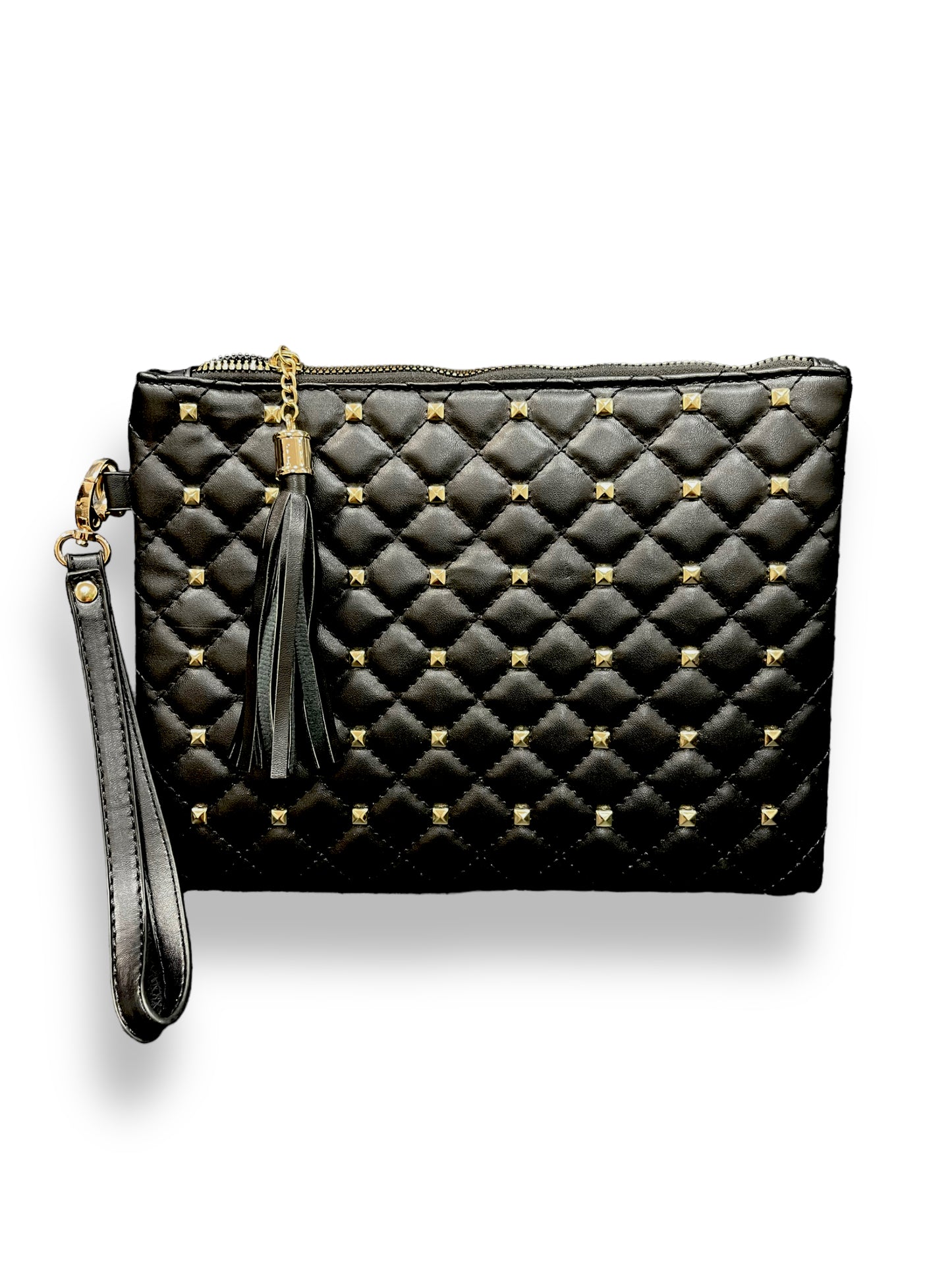 Black Stud Clutch Handbag